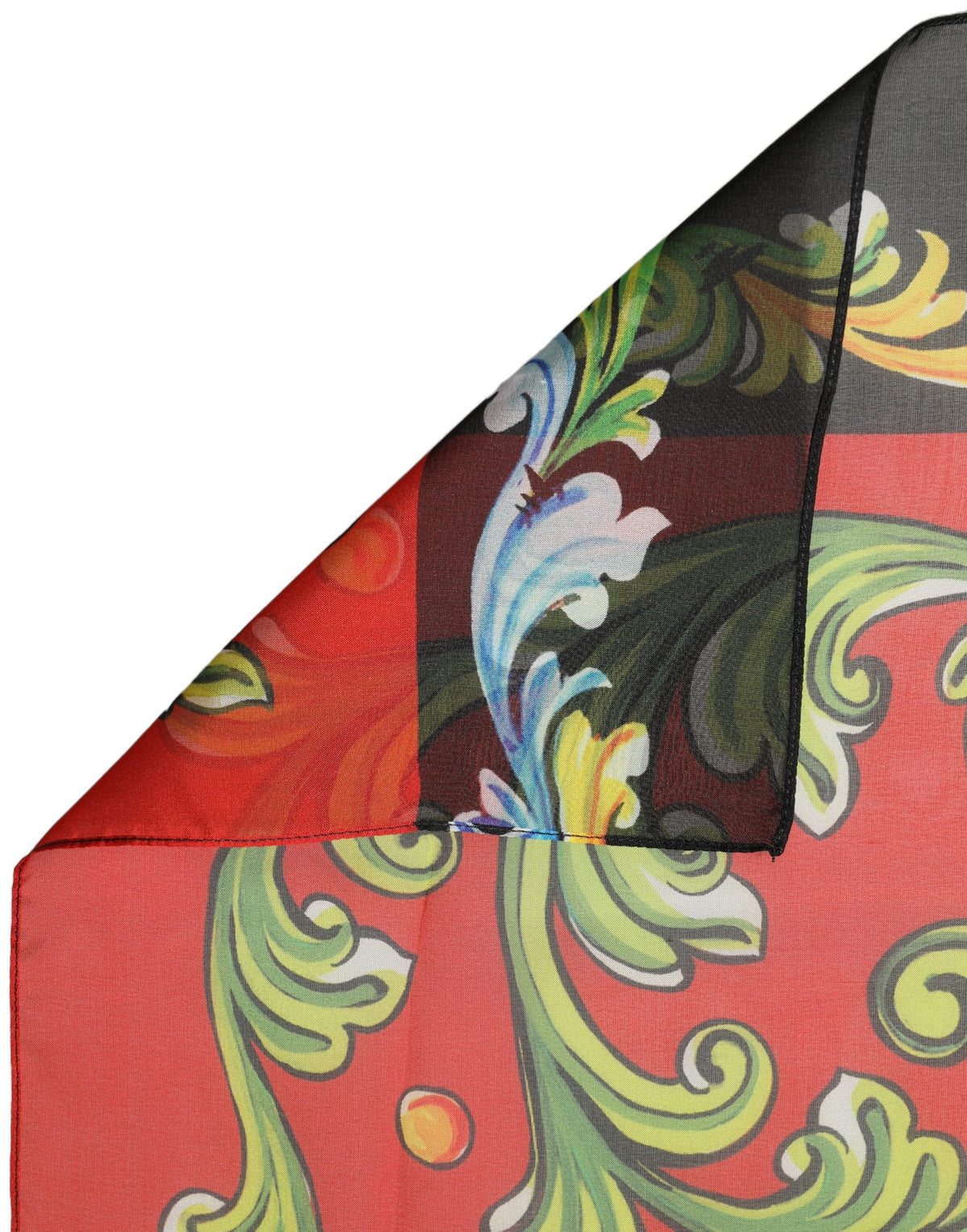 Dolce & Gabbana Multicolor Silk Printed Square Foulard Women's Scarf
