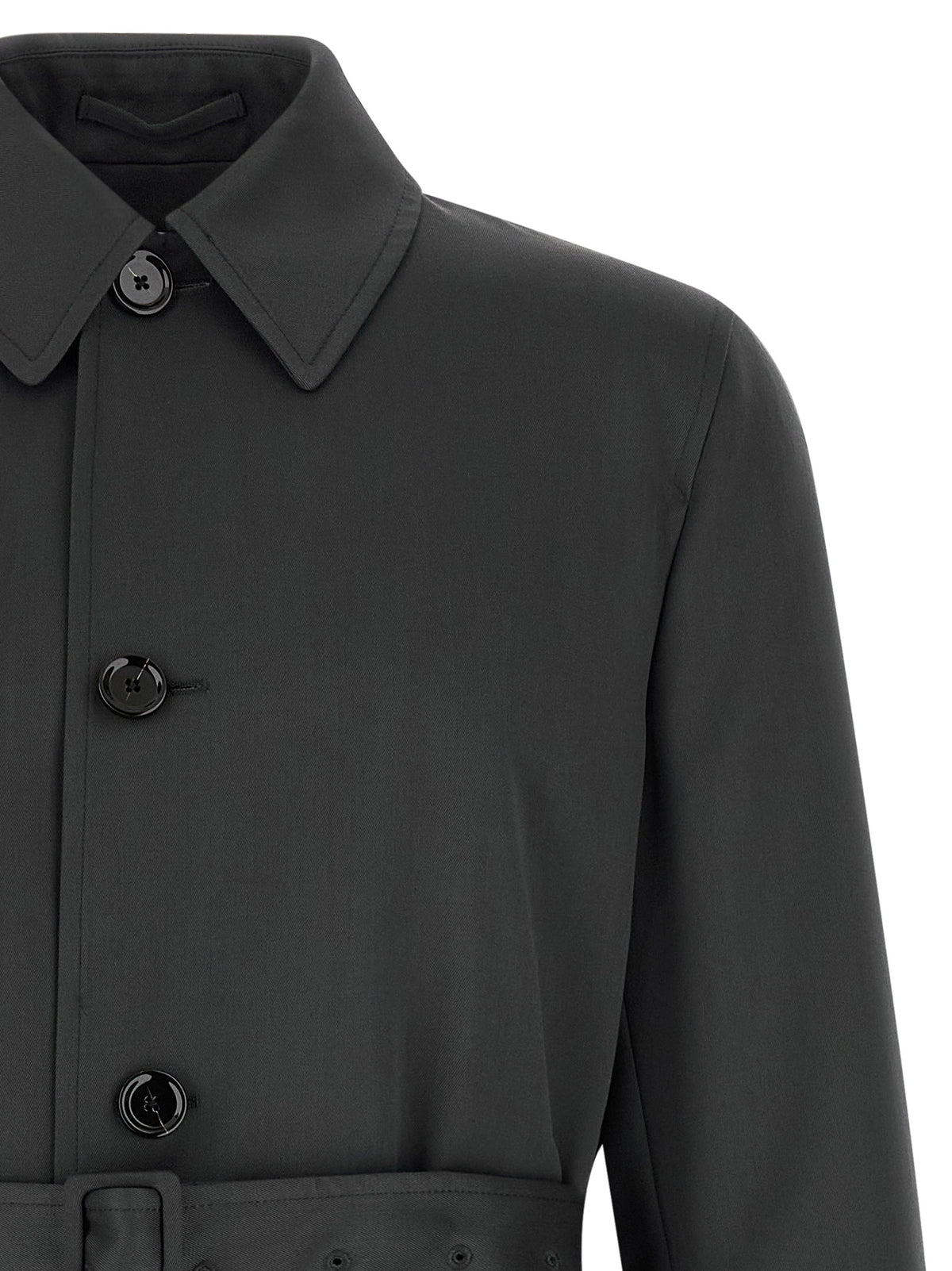 Lardini Gray Virgin Wool Men's Coat