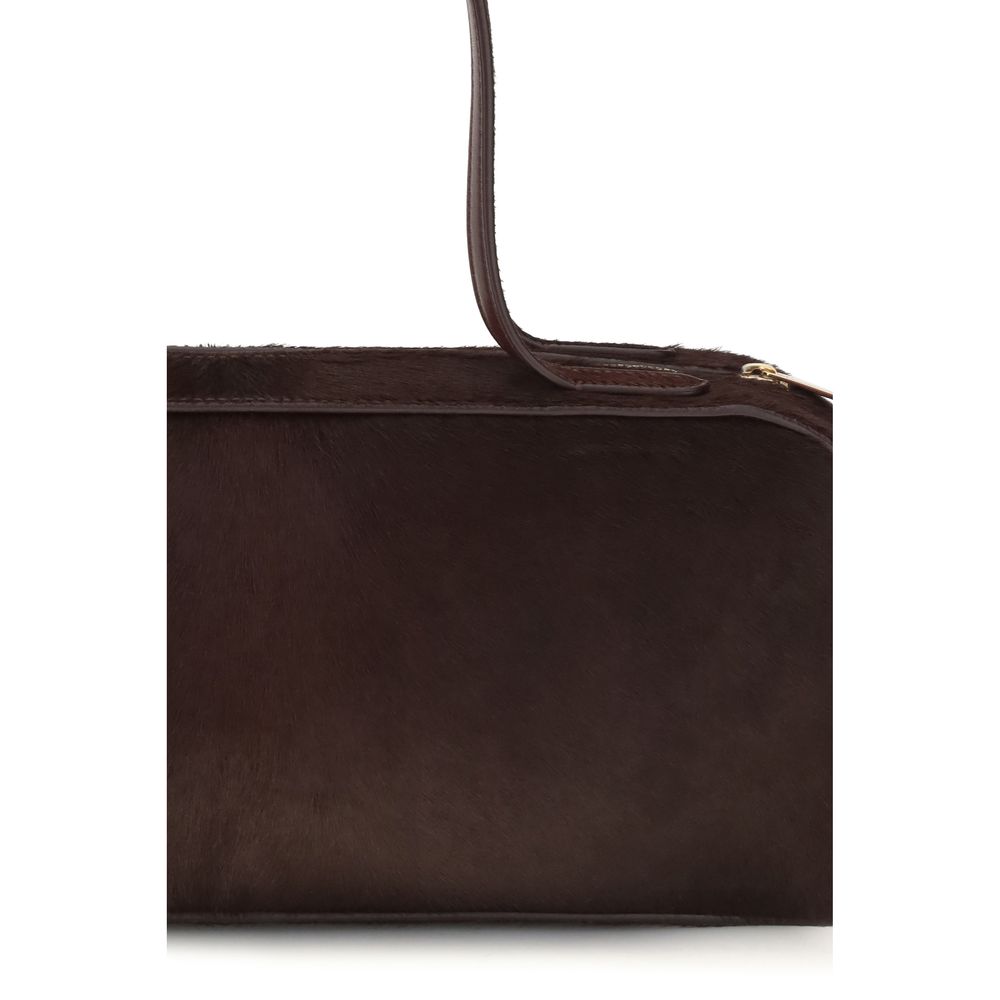 Khaite Burgundy Calf Leather Bos Taurus Shoulder Women's Bag
