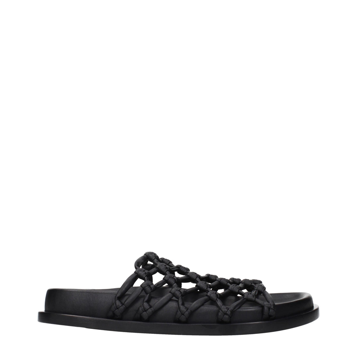 Jil Sander Black Leather Women's Slippers