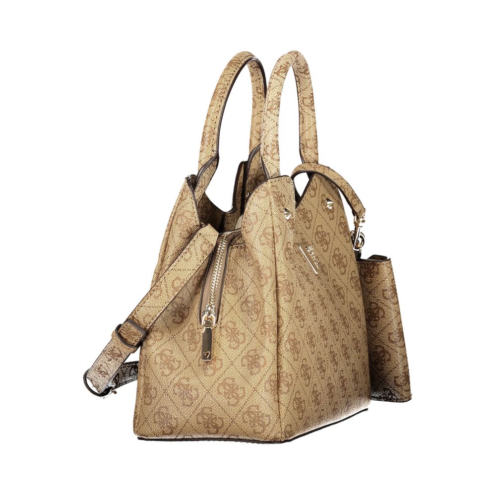 Guess Jeans Beige Polyethylene Women's Handbag