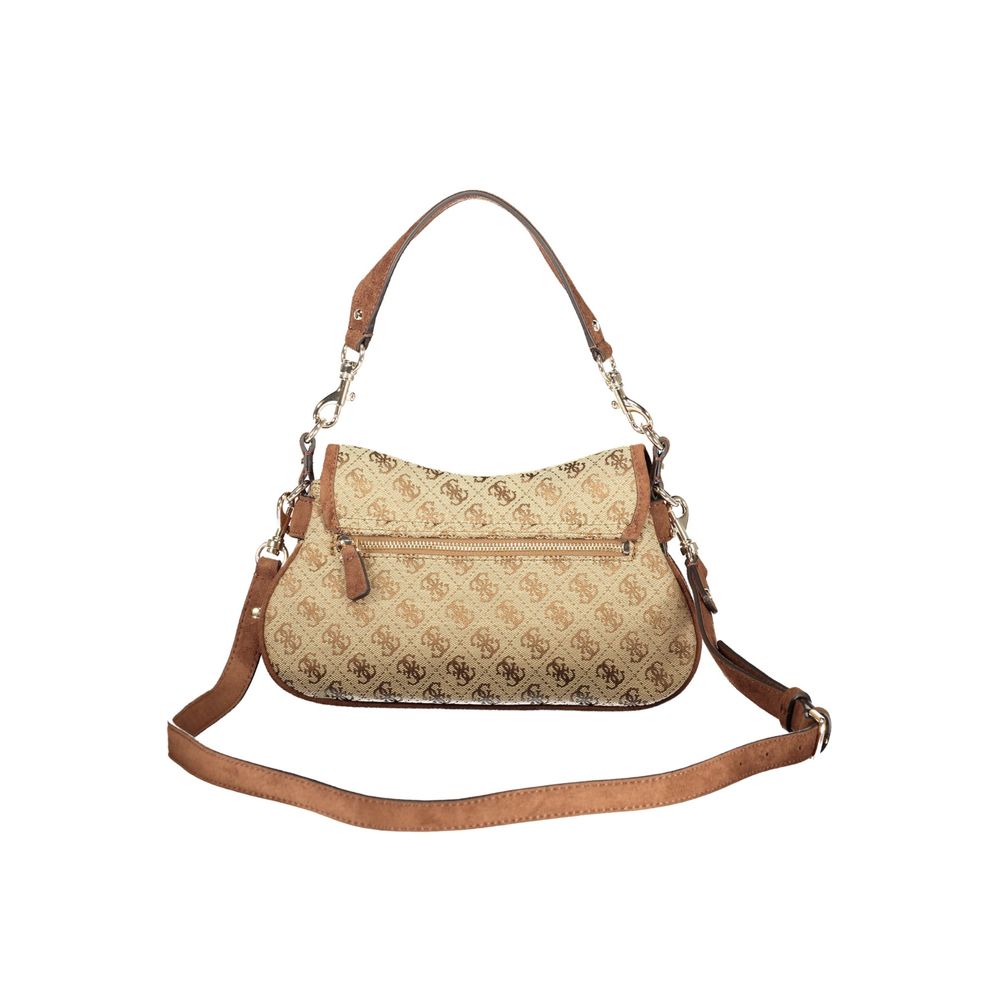 Guess Jeans Beige Polyester Women's Handbag