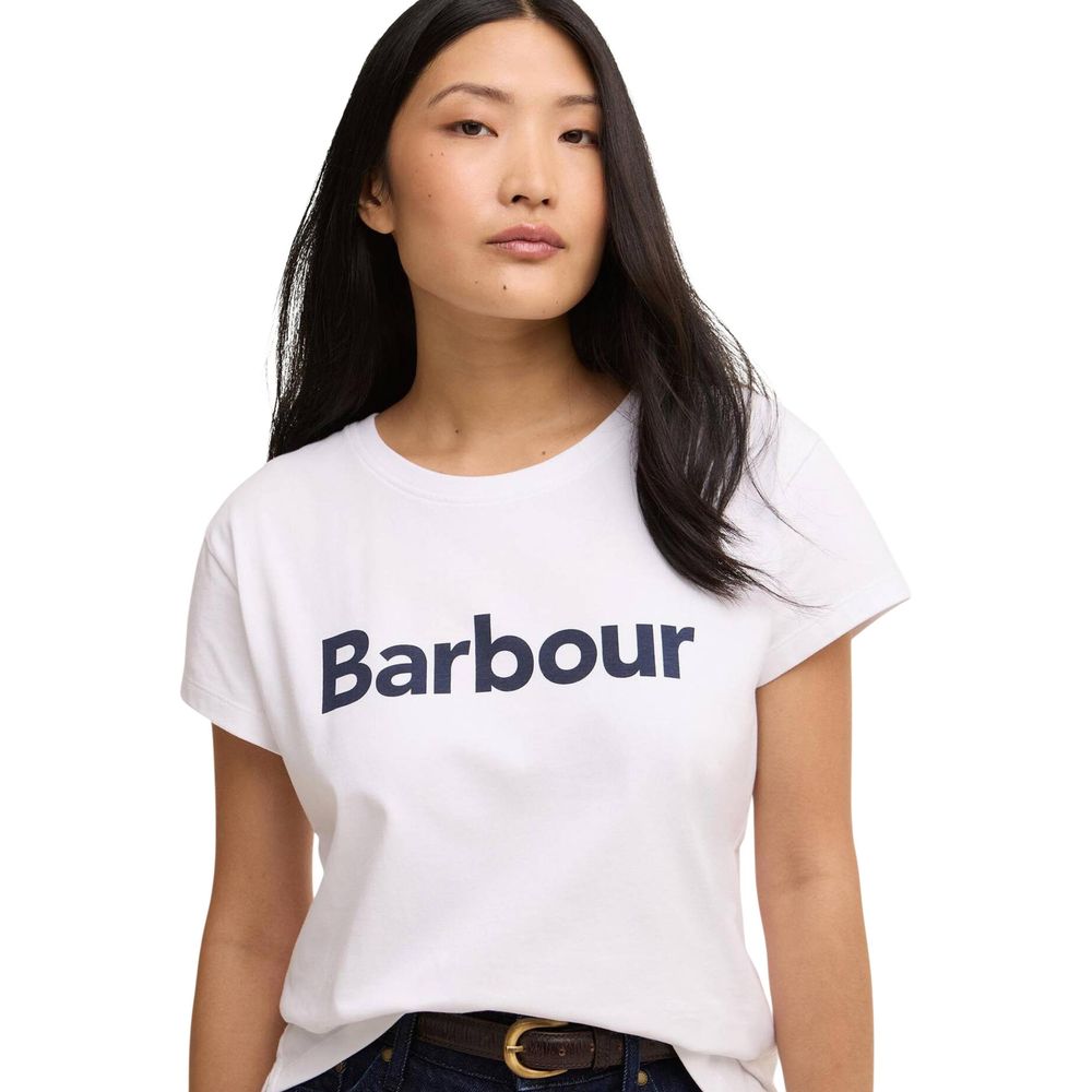 Barbour White Cotton Women's T-Shirt