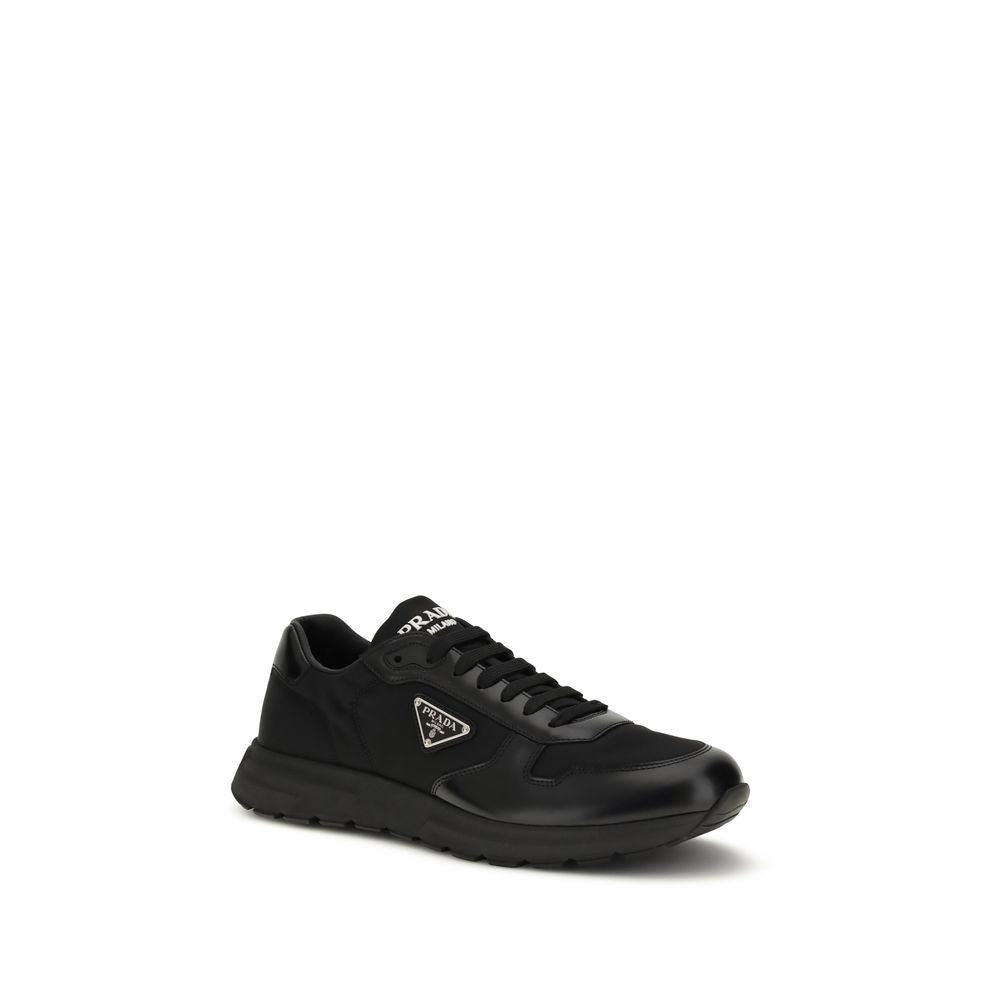 Prada Black Recycled Polyamide Athletic Men's Sneakers