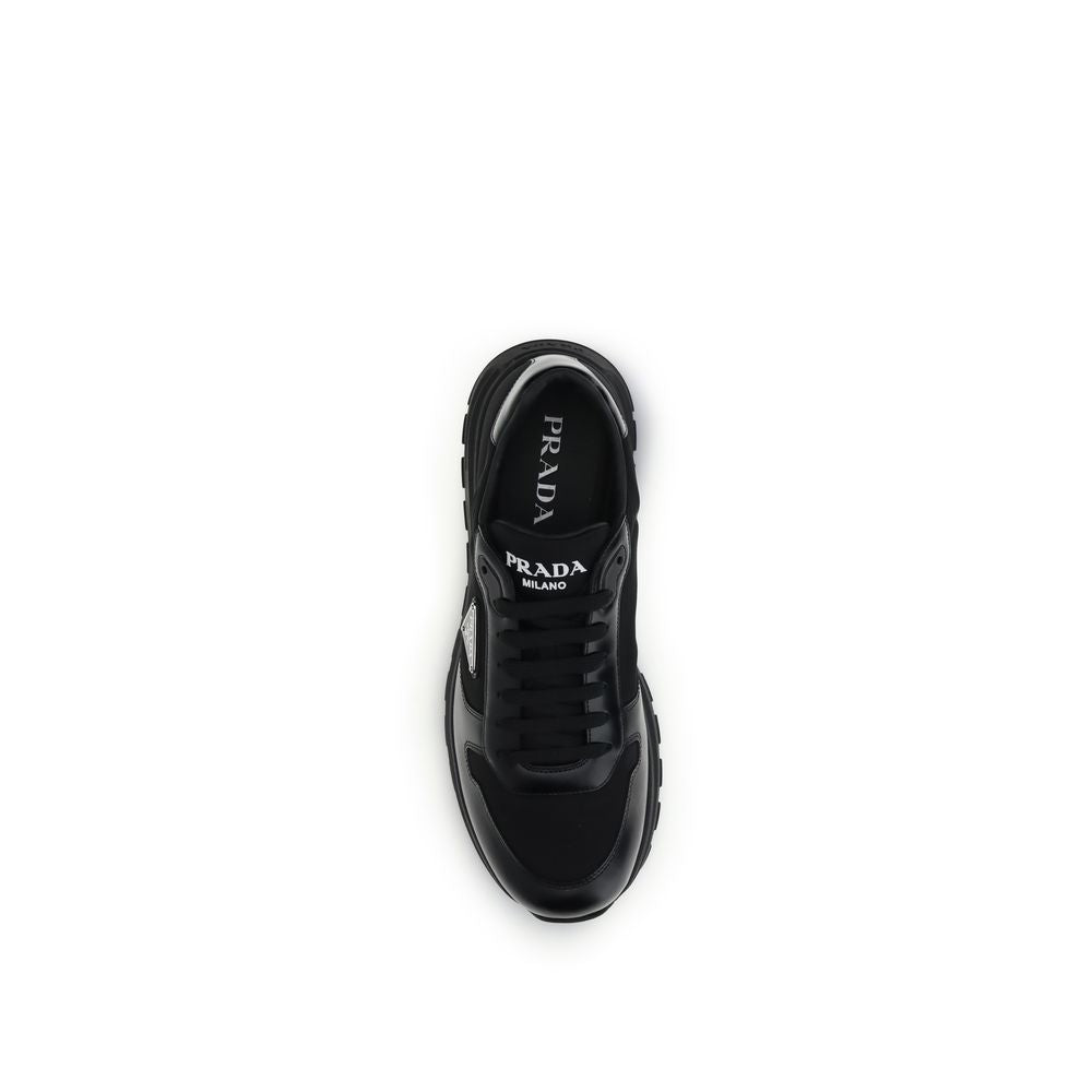 Prada Black Recycled Polyamide Athletic Men's Sneakers