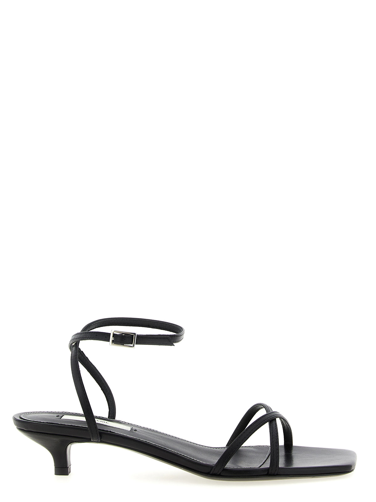 TOTEME Black Leather Mid Heel Women's Pumps