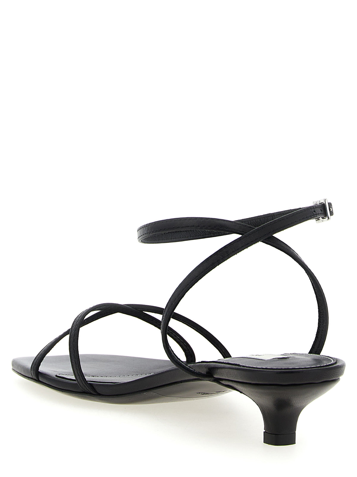 TOTEME Black Leather Mid Heel Women's Pumps