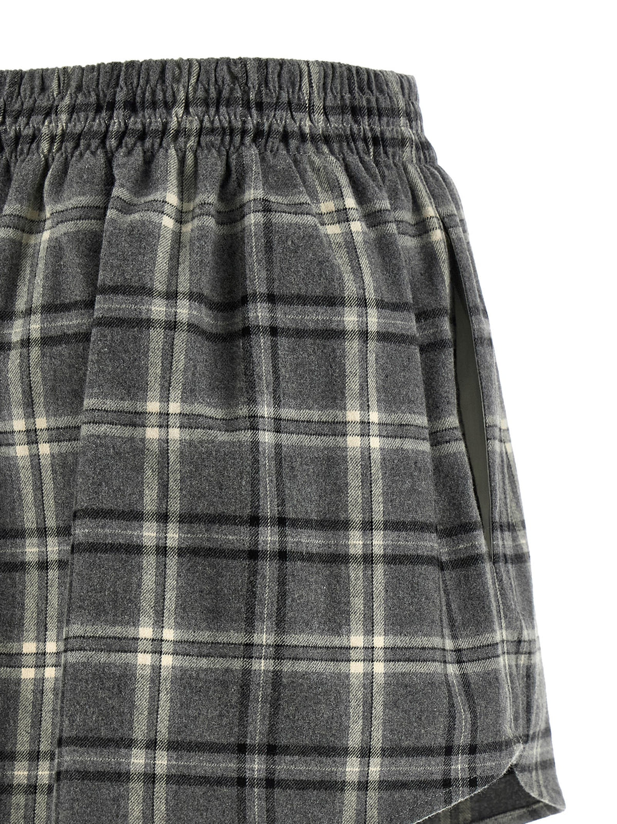 Miu Miu Gray Cotton Long Women's Skirt
