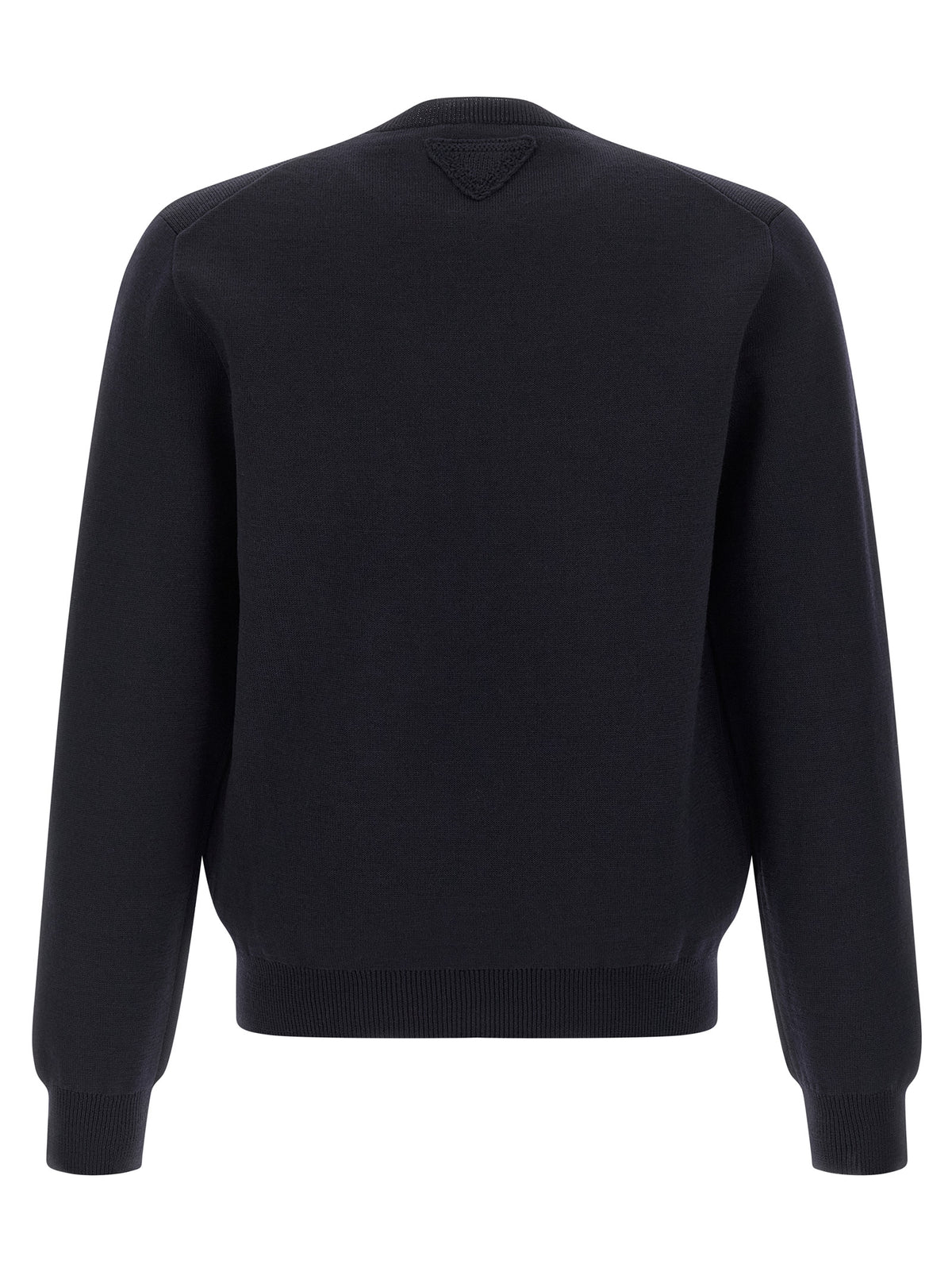 Prada Blue Virgin Wool Men's Cardigan