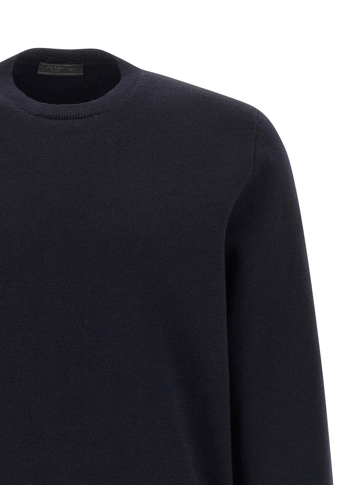 Prada Blue Virgin Wool Men's Cardigan