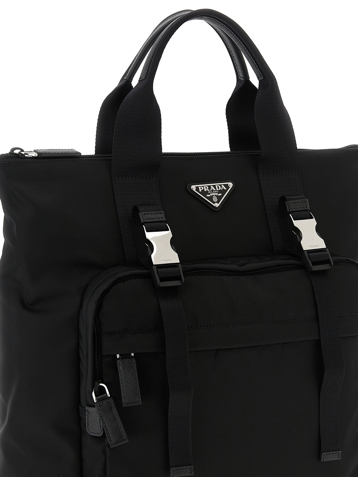 Prada Black Recycled Polyamide Tote Men's Bag