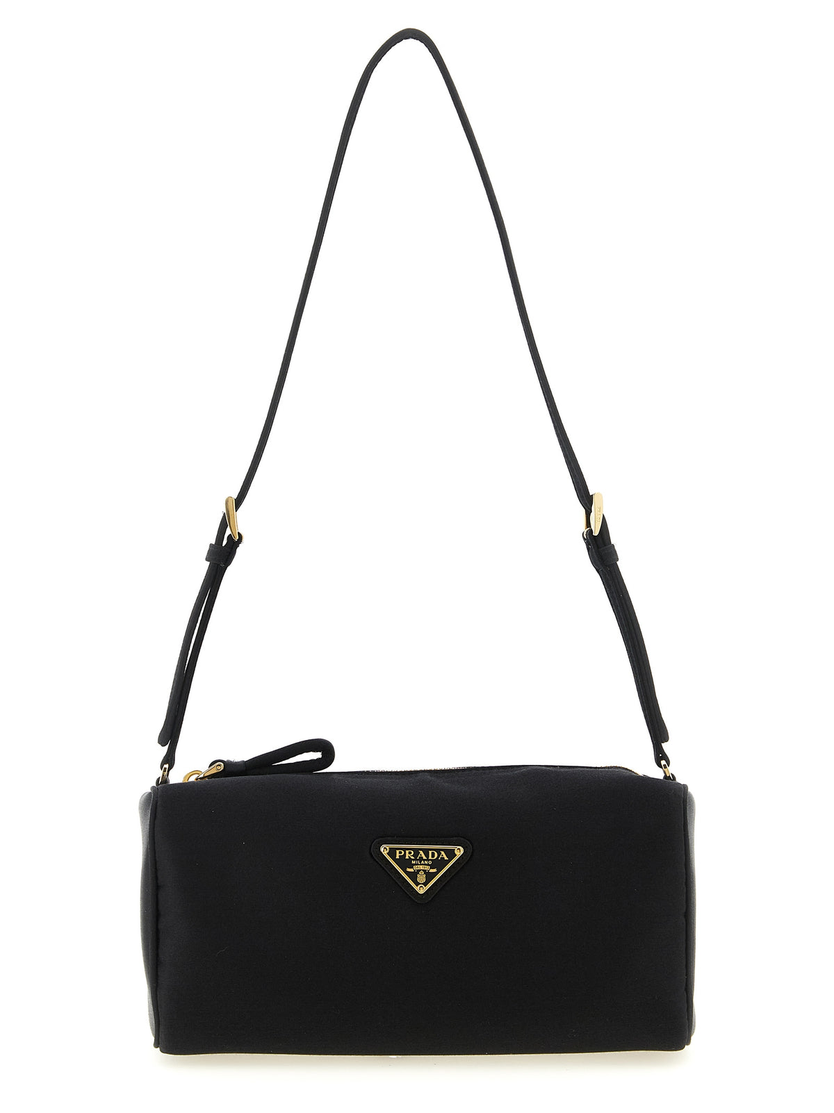 Prada Black Viscose Shoulder Women's Bag