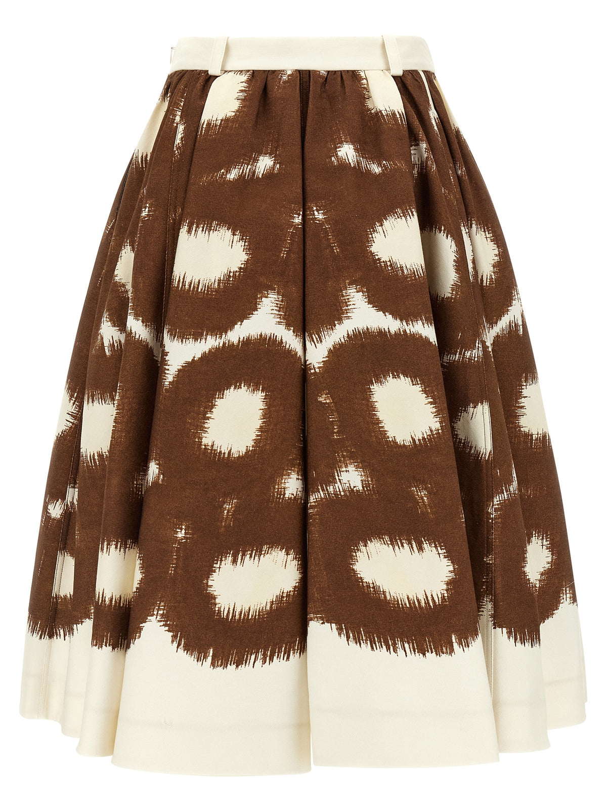 Prada Brown Cotton Midi Women's Skirt
