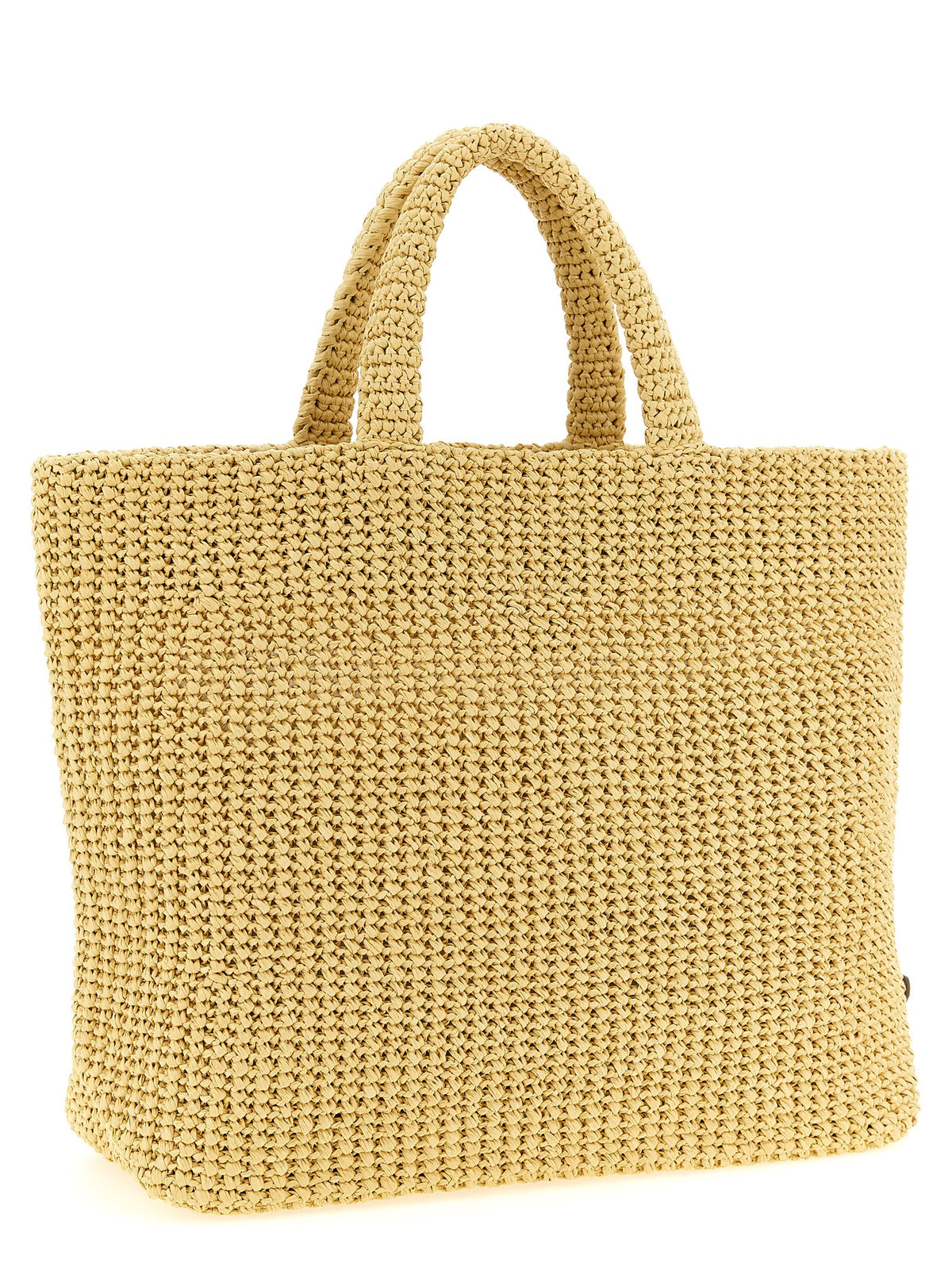 Prada Beige Raffia Tote Women's Bag