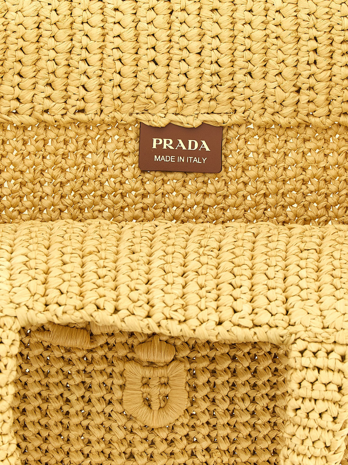 Prada Beige Raffia Tote Women's Bag