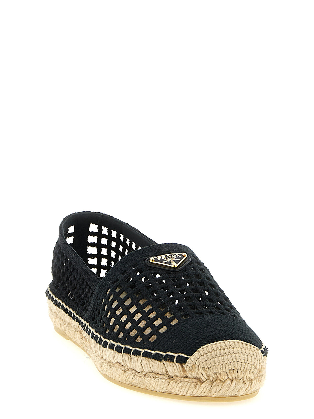 Prada Black Cotton Women's Espadrilles