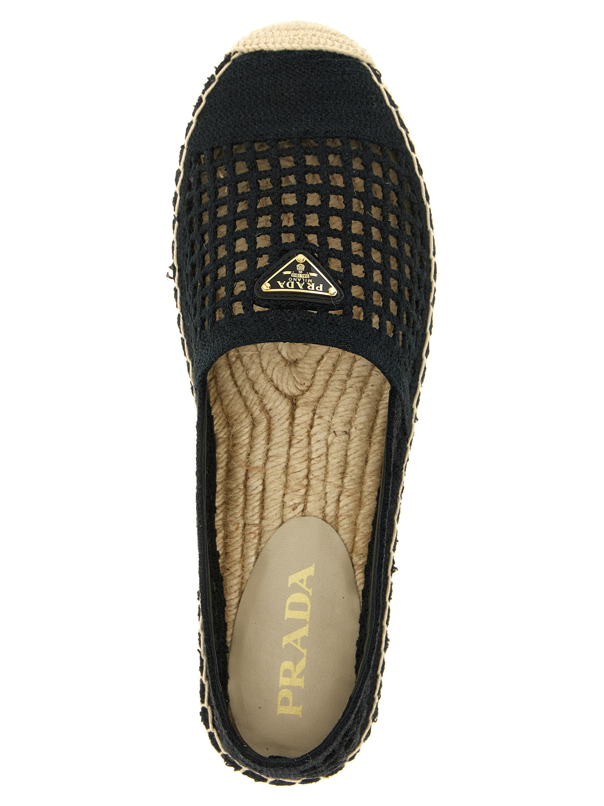 Prada Black Cotton Women's Espadrilles