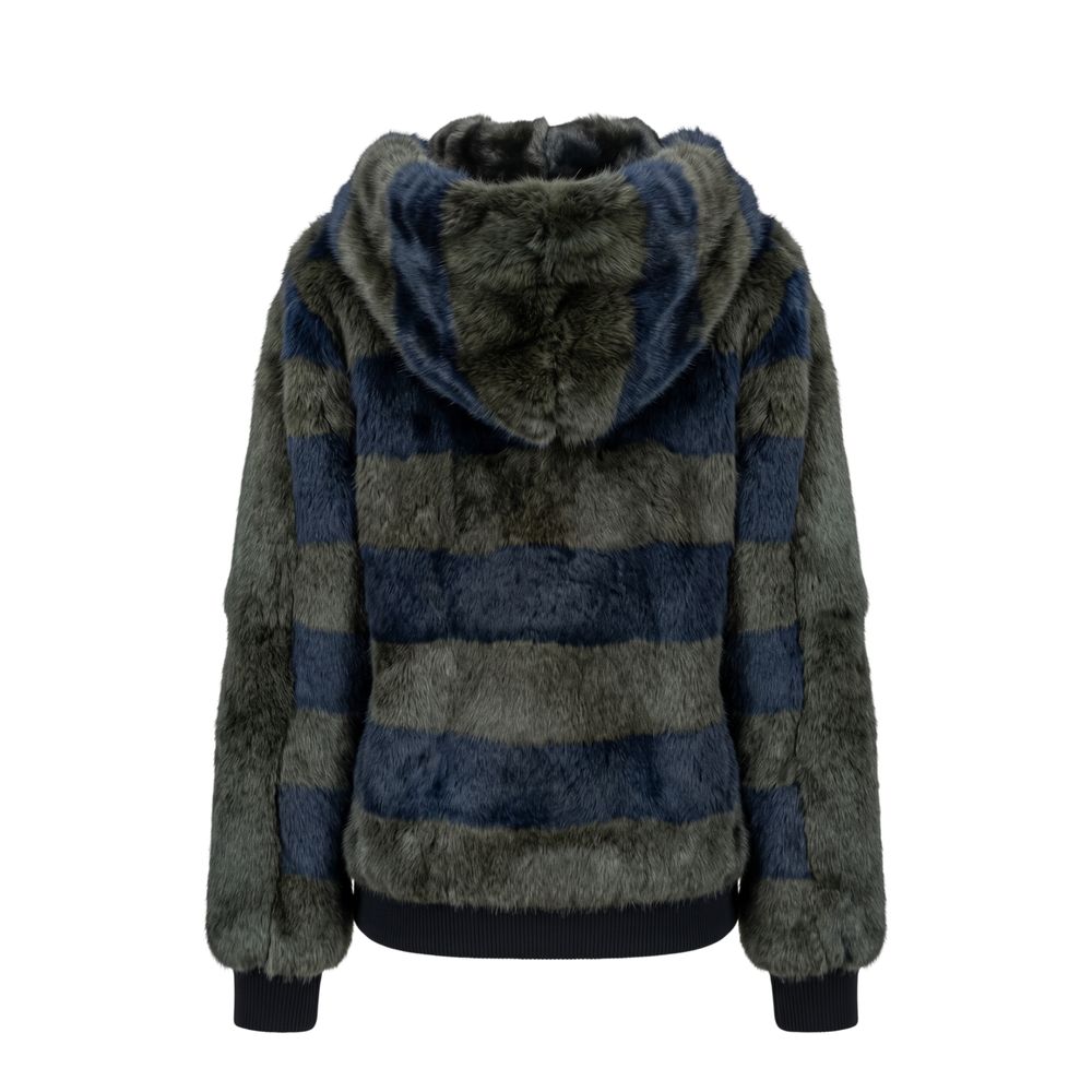 Mr&Mrs Italy Green Rabbit Fur Women Women's Jacket