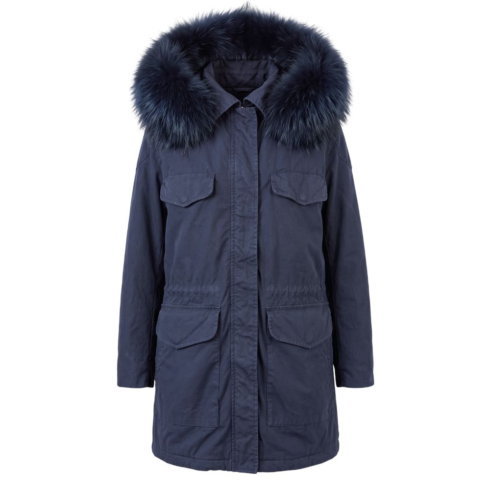 Mr&Mrs Italy Blue Cotton Women's Women's Jacket