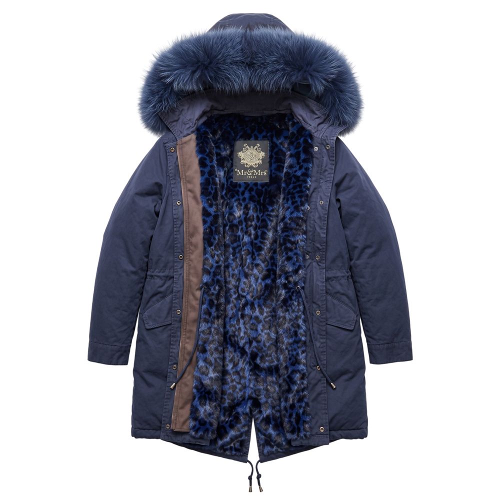 Mr&Mrs Italy Blue Cotton Women's Women's Jacket