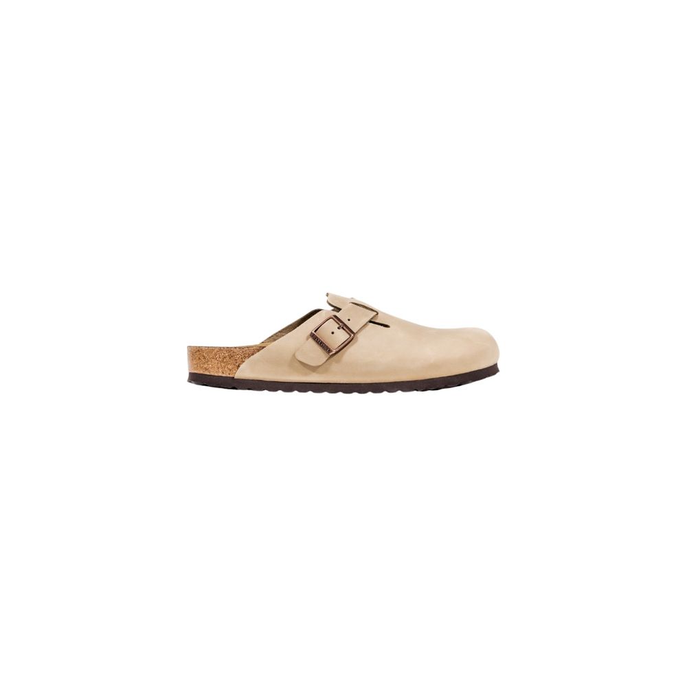 Birkenstock Beige Leather Men's Clogs
