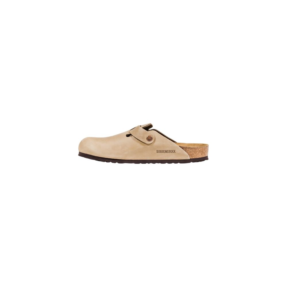 Birkenstock Beige Leather Men's Clogs