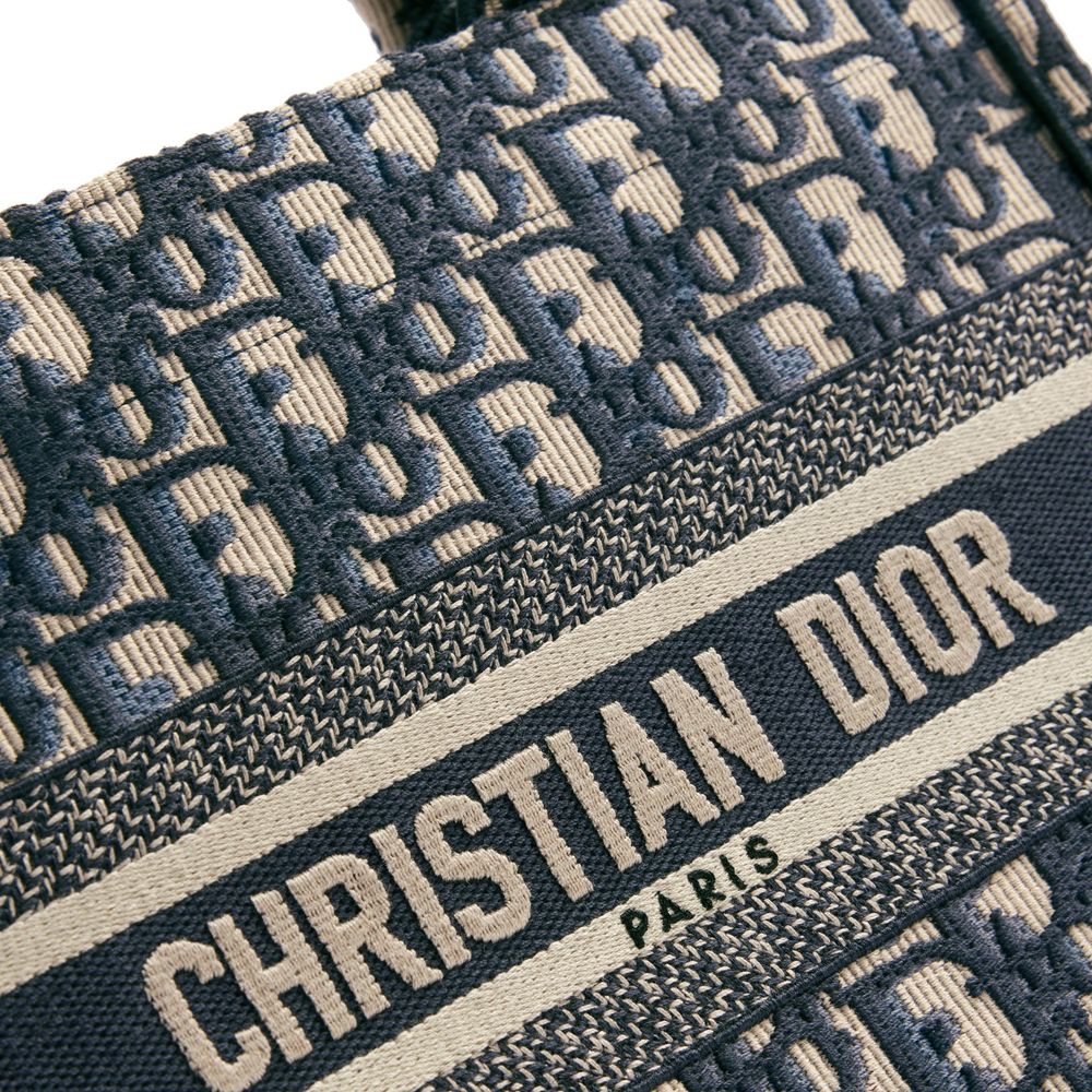 Dior Blue Cotton Tote Women's Bag