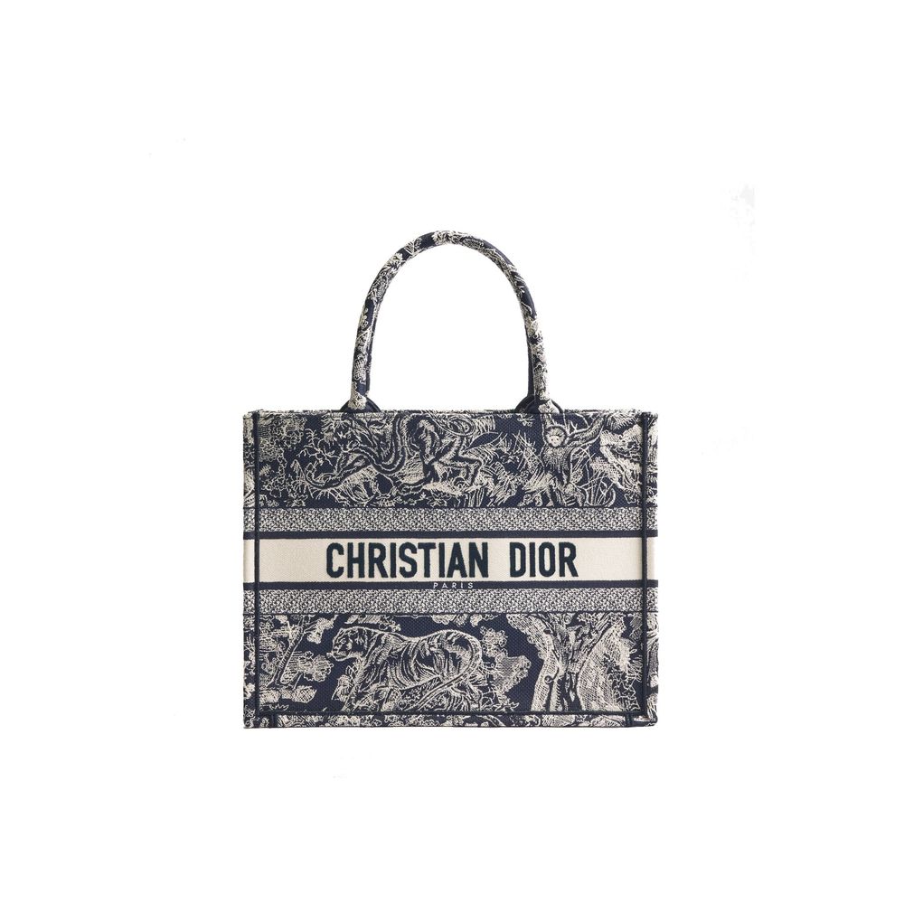 Dior Blue Cotton Tote Women's Bag