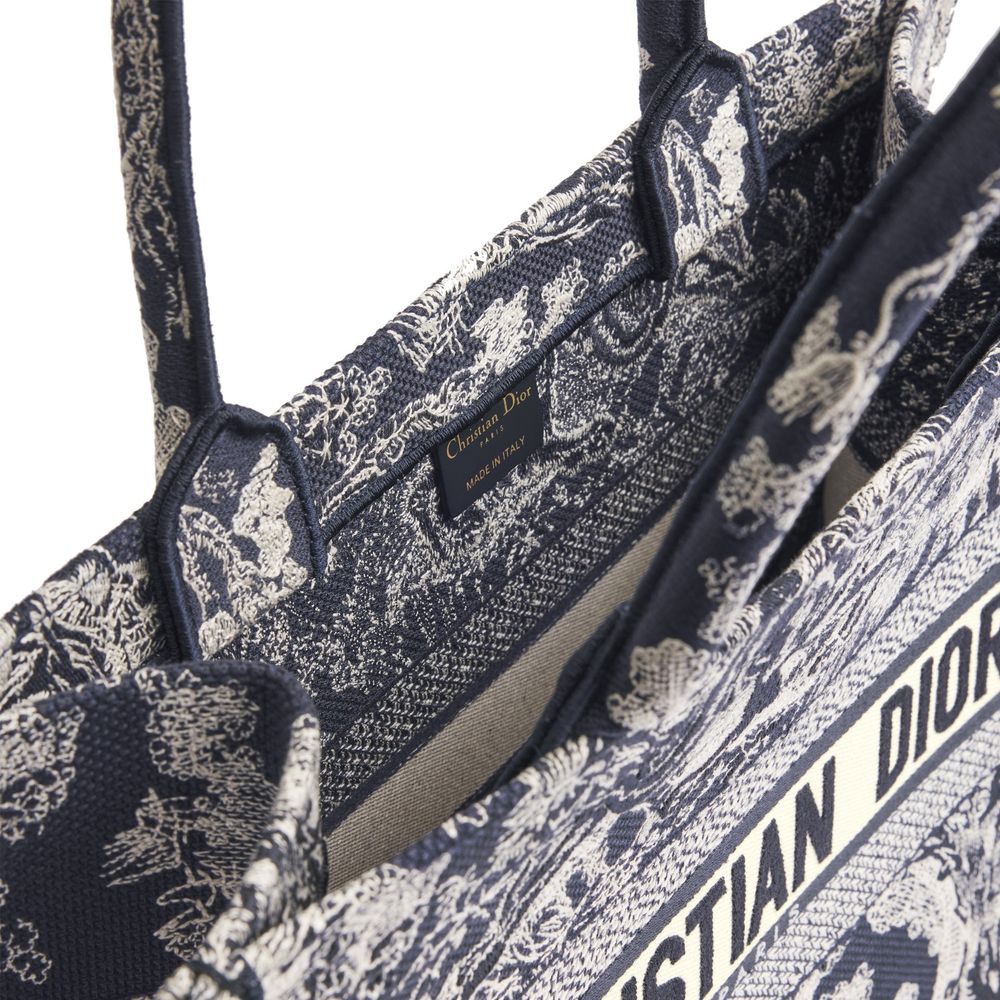 Dior Blue Cotton Tote Women's Bag