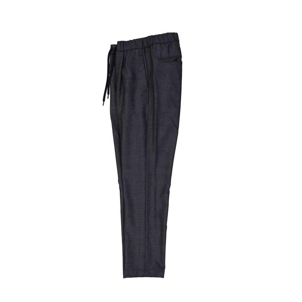 Herno Gray Virgin Wool Casual Men's Pants