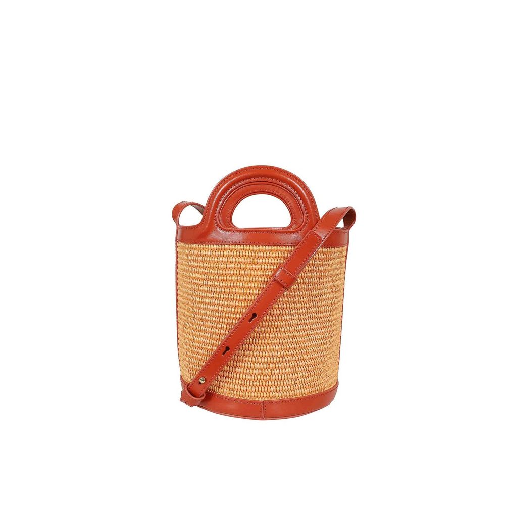 Marni Orange Cotton Backet Women's Bag