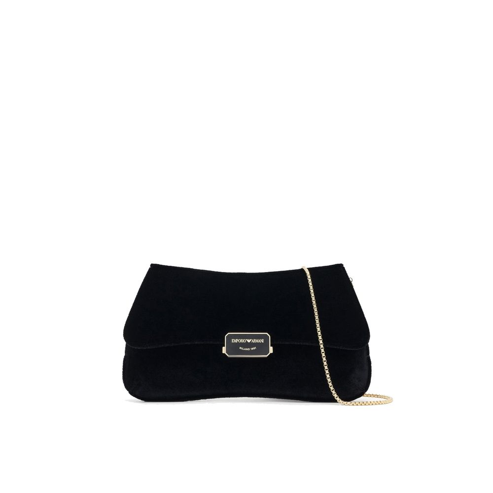 Emporio Armani Black Polyester Clutch Women's Bag