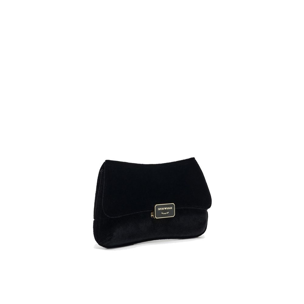 Emporio Armani Black Polyester Clutch Women's Bag