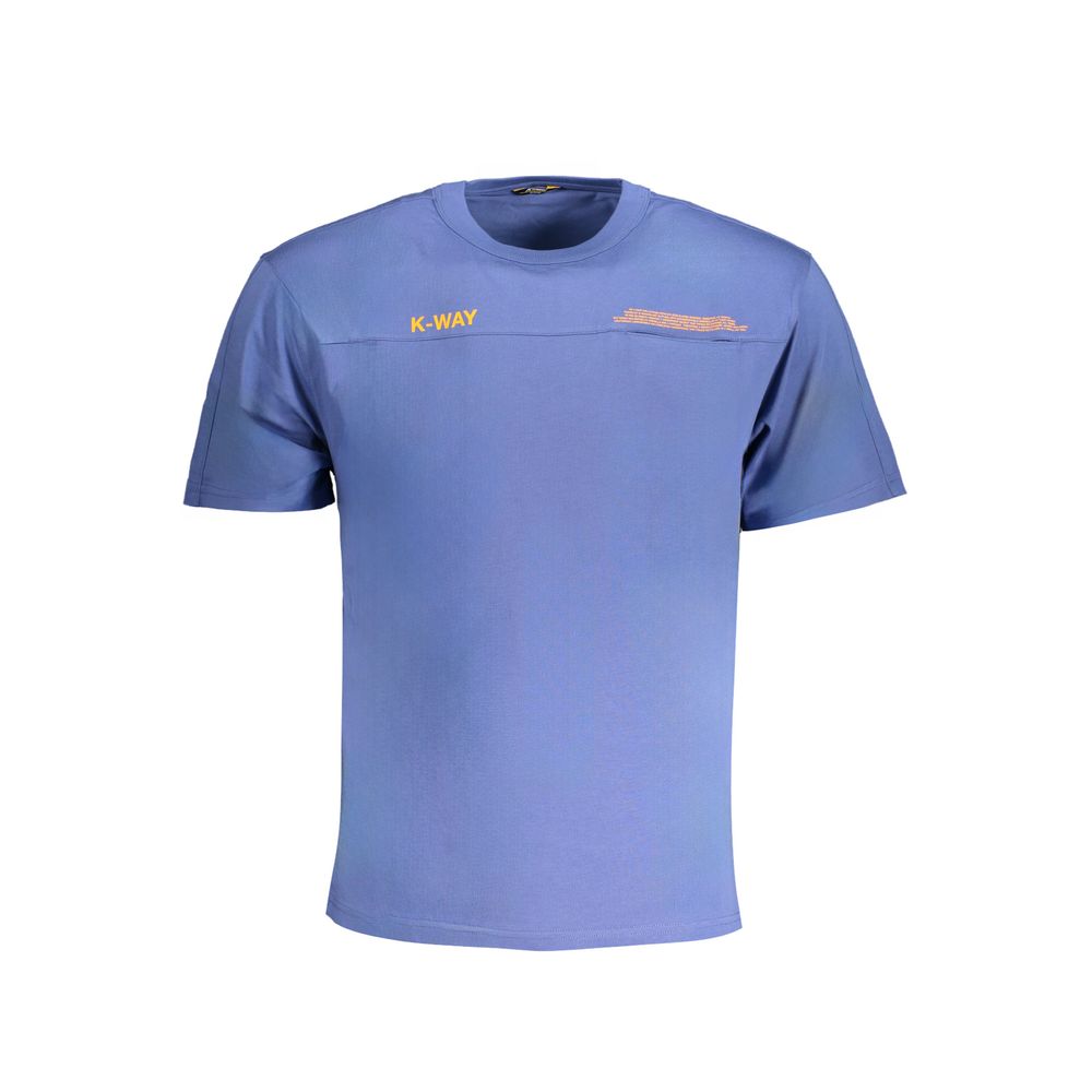 K-WAY Blu Cotton Men Men's T-Shirt