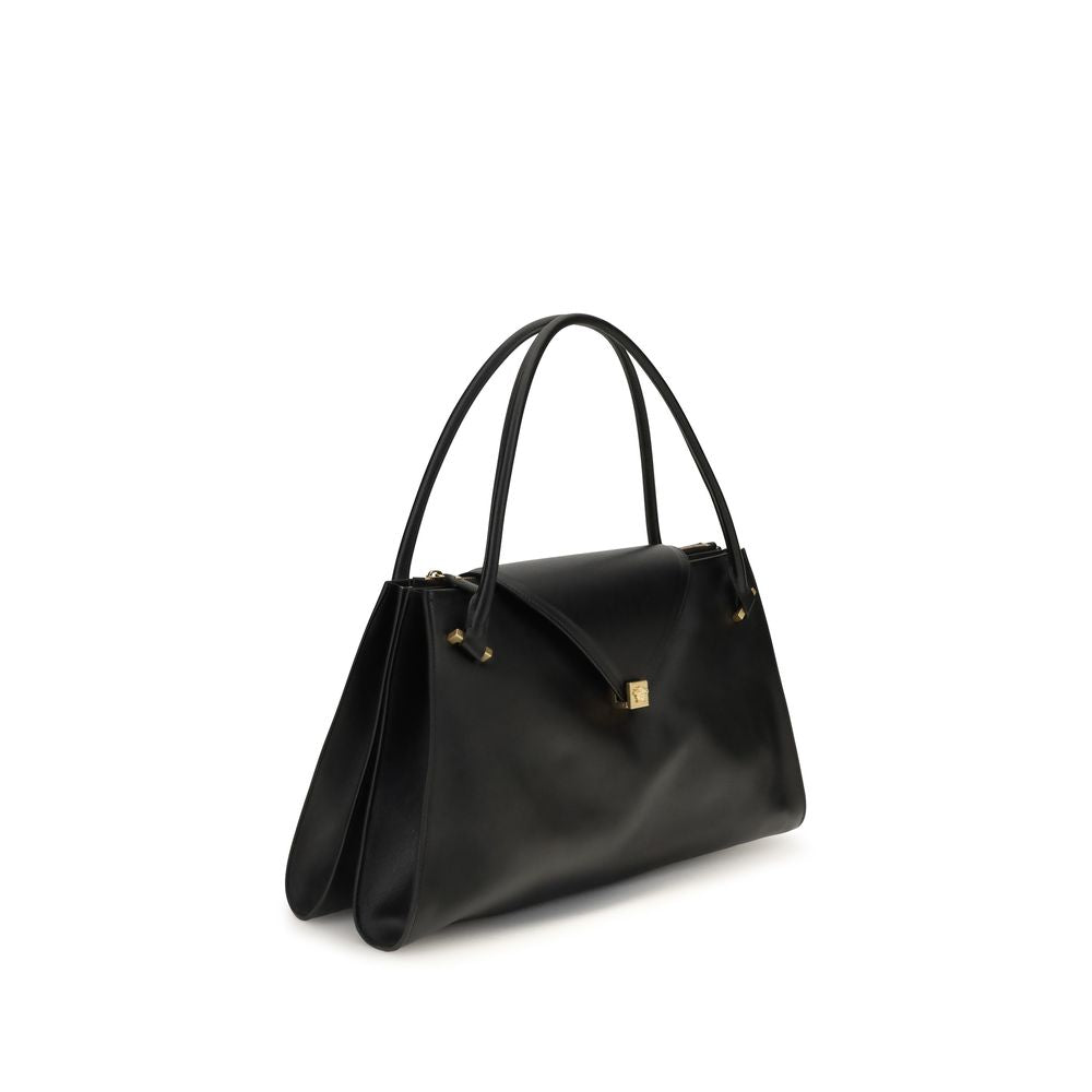 Versace Black Calf Leather Bos Taurus Shoulder Women's Bag