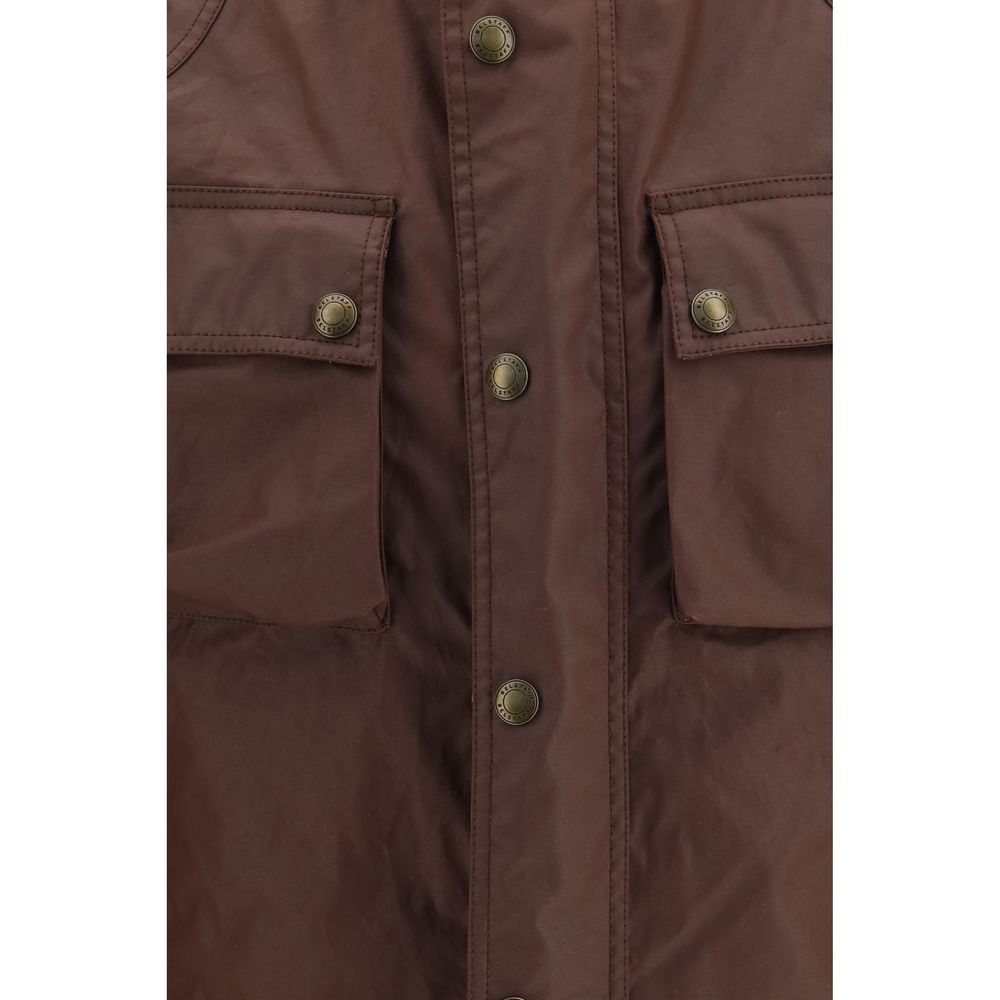 Belstaff Brown Cotton Full-Length Men's Jacket