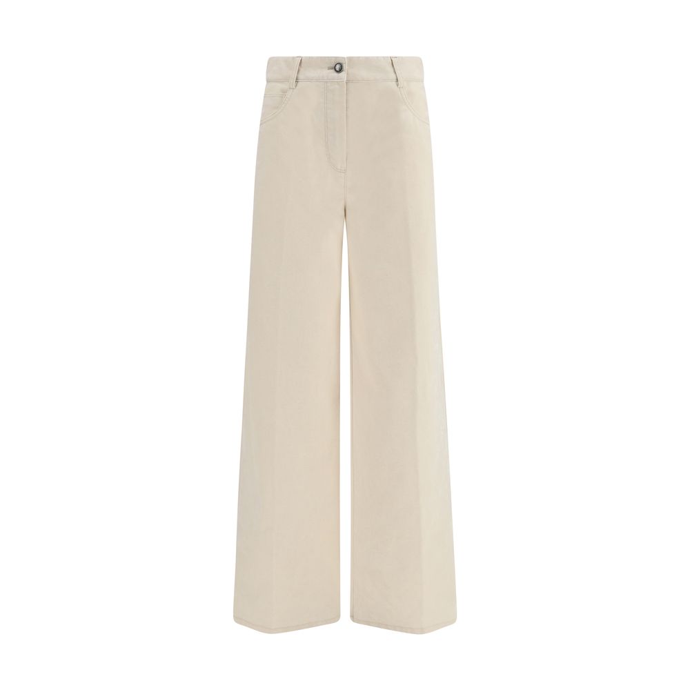 Forte_Forte White Cotton Casual Women's Pants