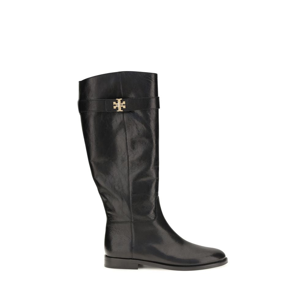 Tory Burch Black Calf Leather Bos Taurus Lace-Up Women's Boots