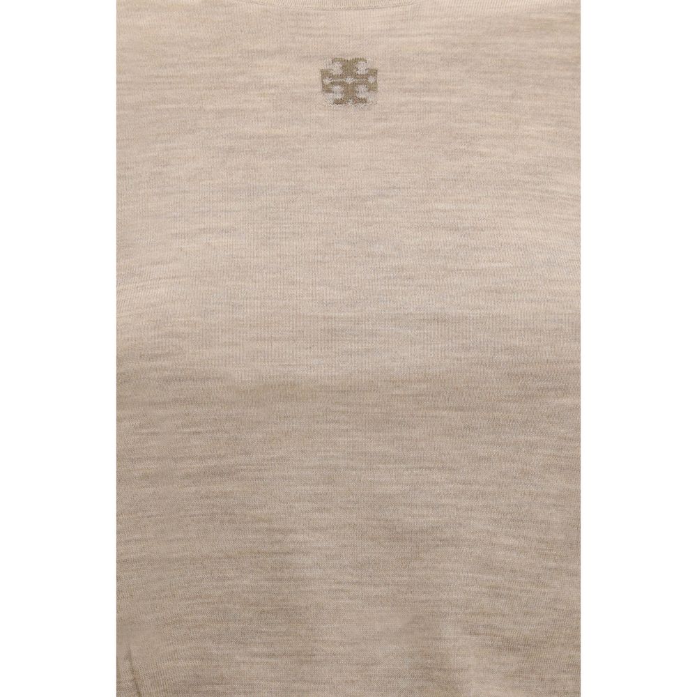 Tory Burch Beige Wool Oves Aries Women's Sweatshirt