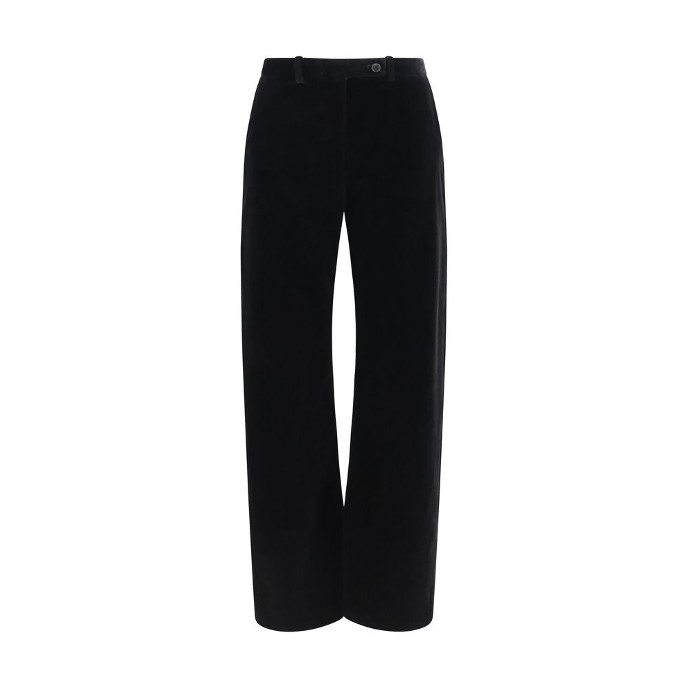 Khaite Black Viscose Casual Women's Pants