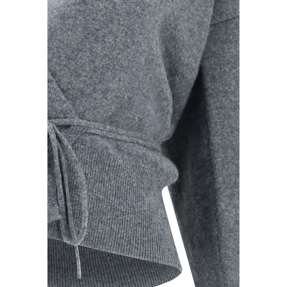 Extreme Cashmere Gray Cashmere Women's Cardigan