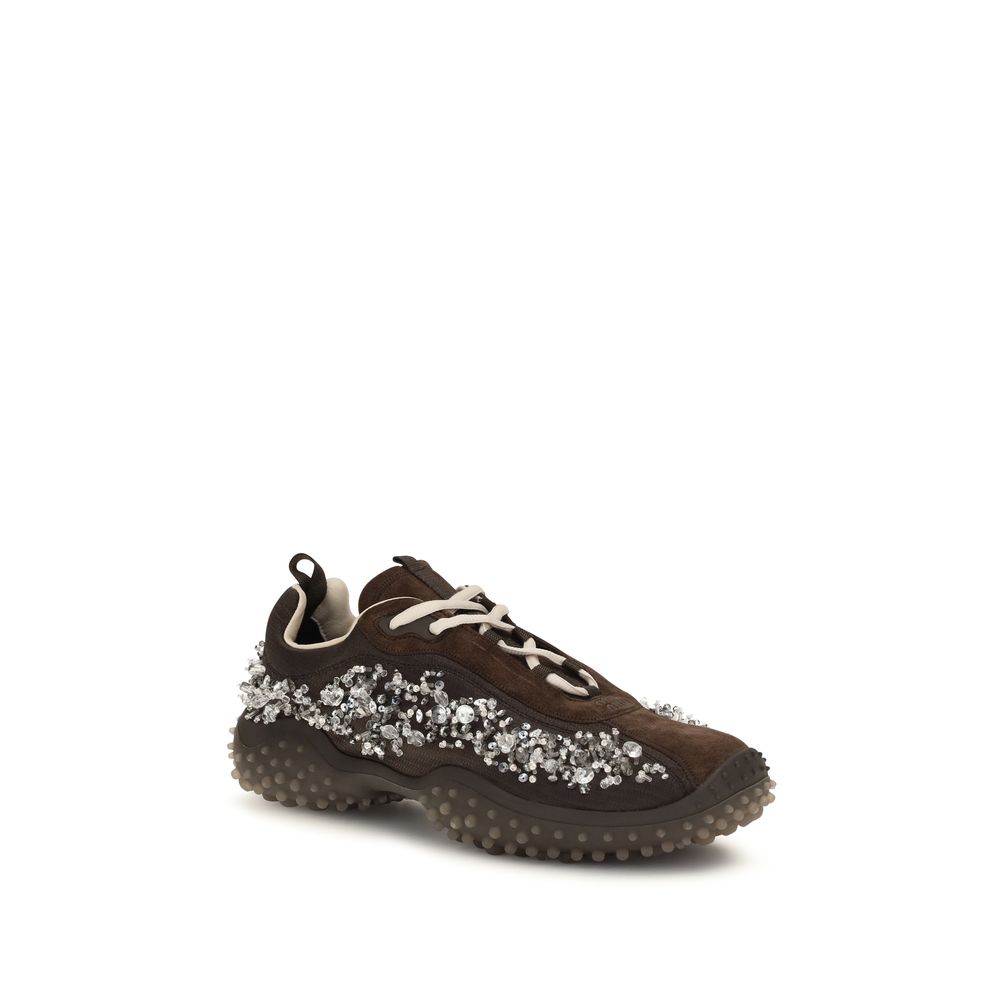 Miu Miu Brown Suede Leather Women's Sneakers