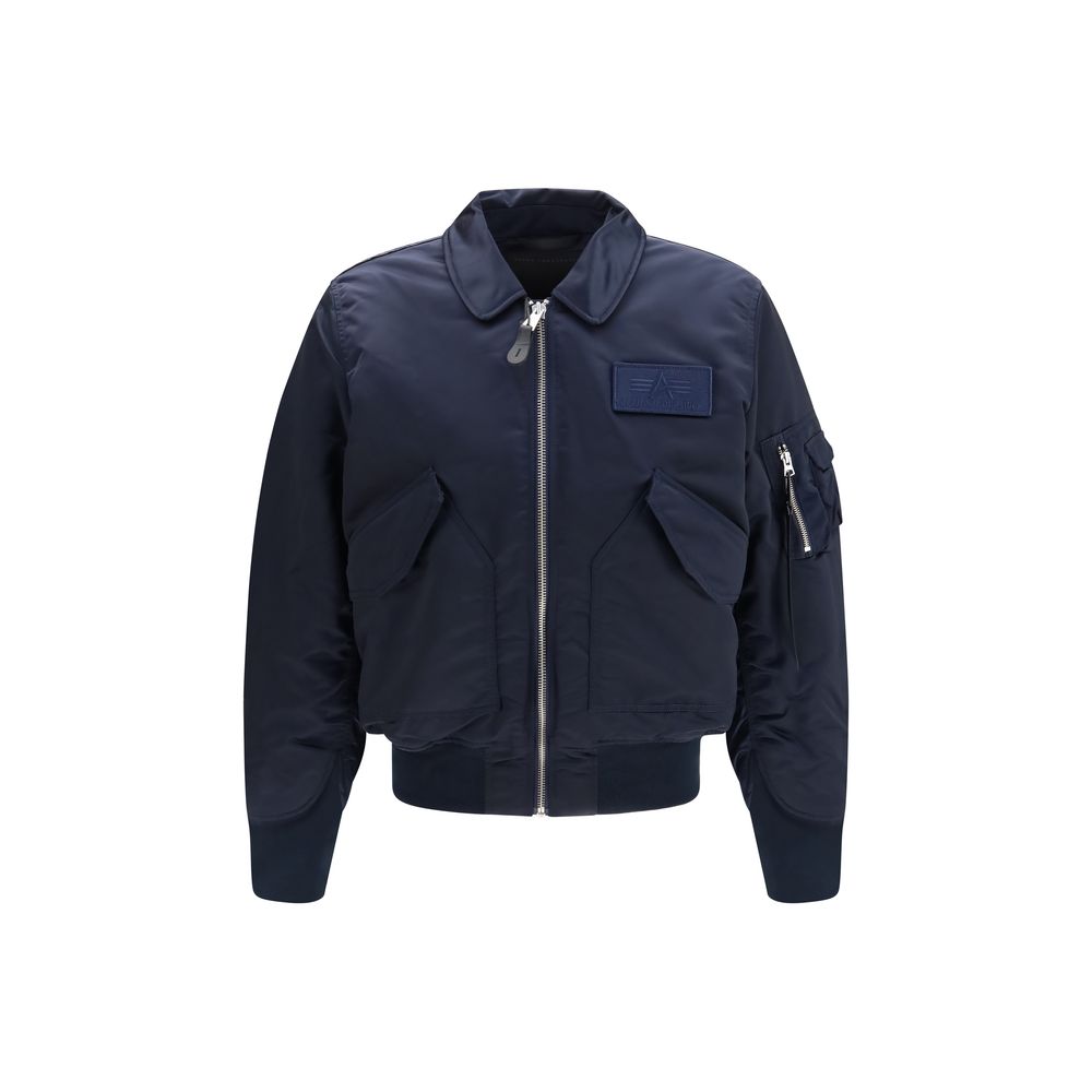 ALPHA INDUSTRIES Blue Nylon Men's Bomber