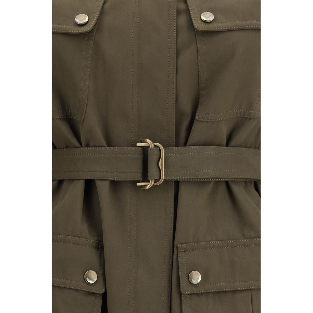 Burberry Bicolor Cotton Full-Length Women's Jacket