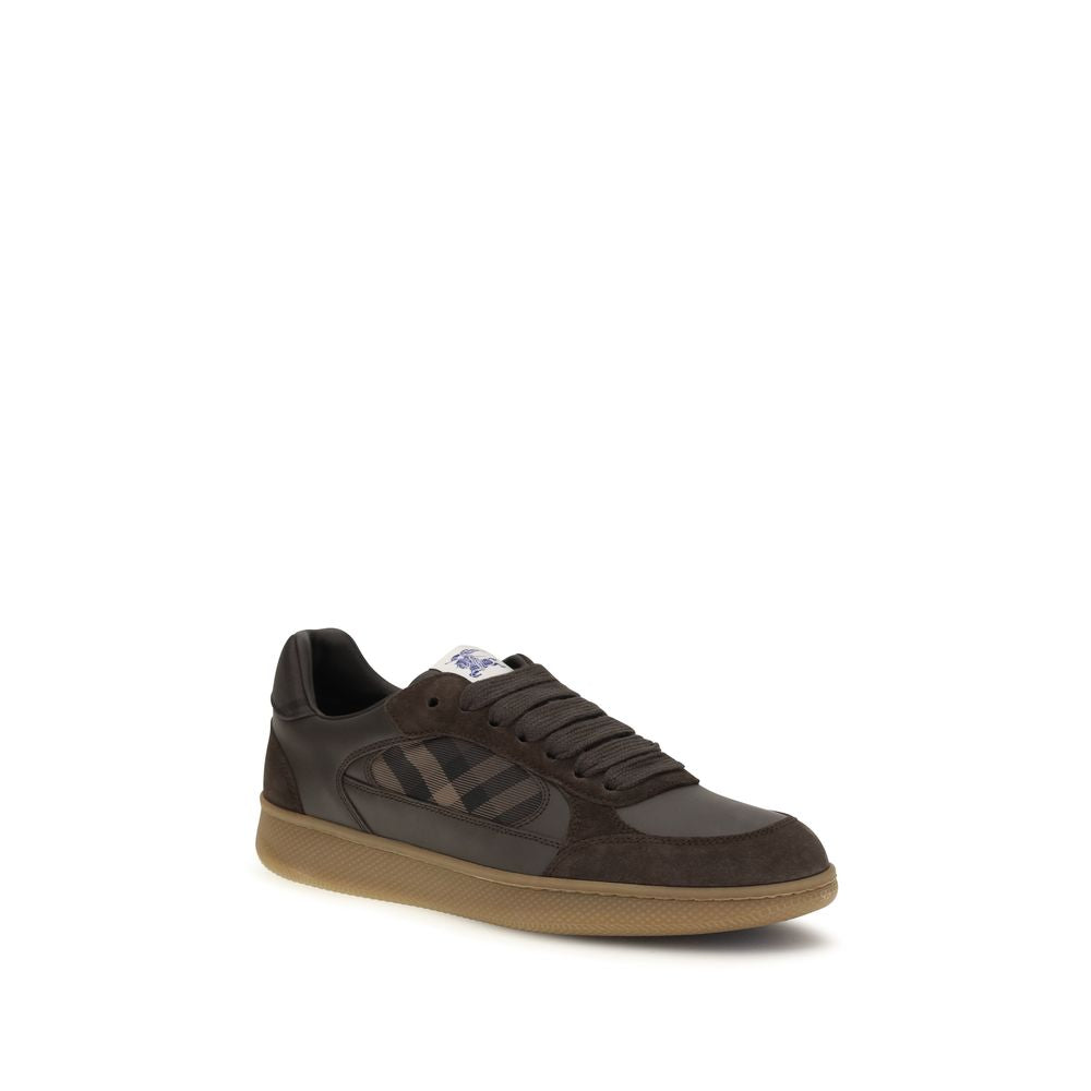Burberry Brown Calf Leather Bos Taurus Athletic Men's Sneakers