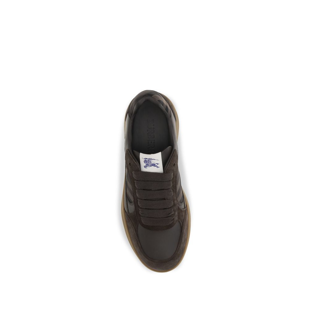 Burberry Brown Calf Leather Bos Taurus Athletic Men's Sneakers