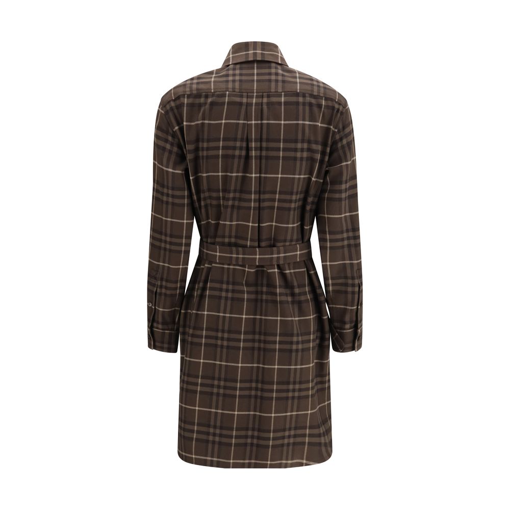 Burberry Brown Cotton Casual Women's Dress