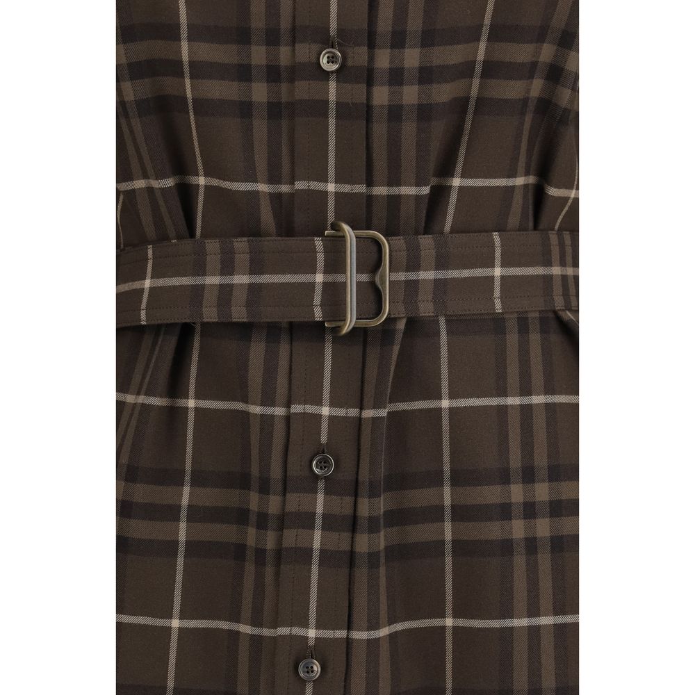 Burberry Brown Cotton Casual Women's Dress