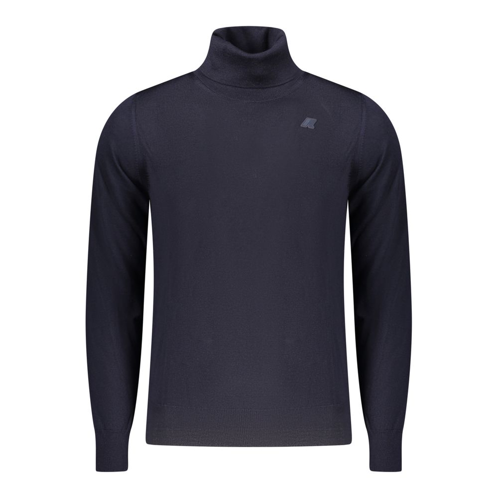 K-WAY Blue Wool Men Men's Sweater