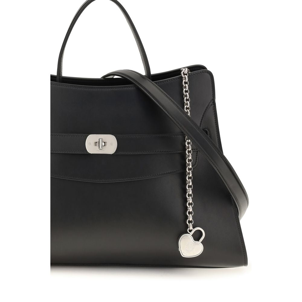 Alexander McQueen Black Calf Leather Bos Taurus Shoulder Women's Bag